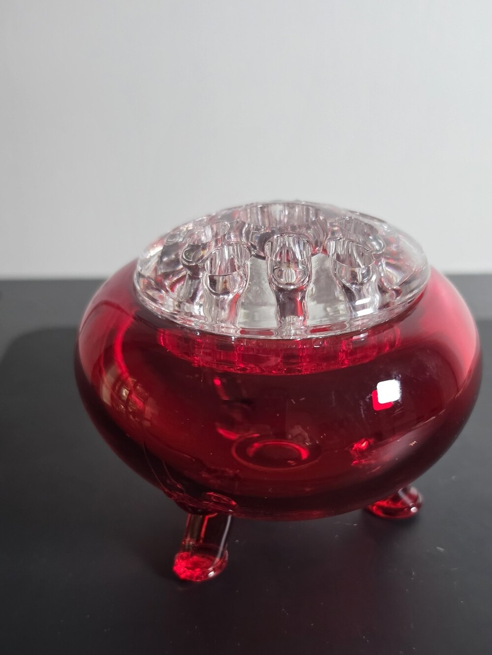 Vintage Viking Ruby Red Flowerlite Bowl
